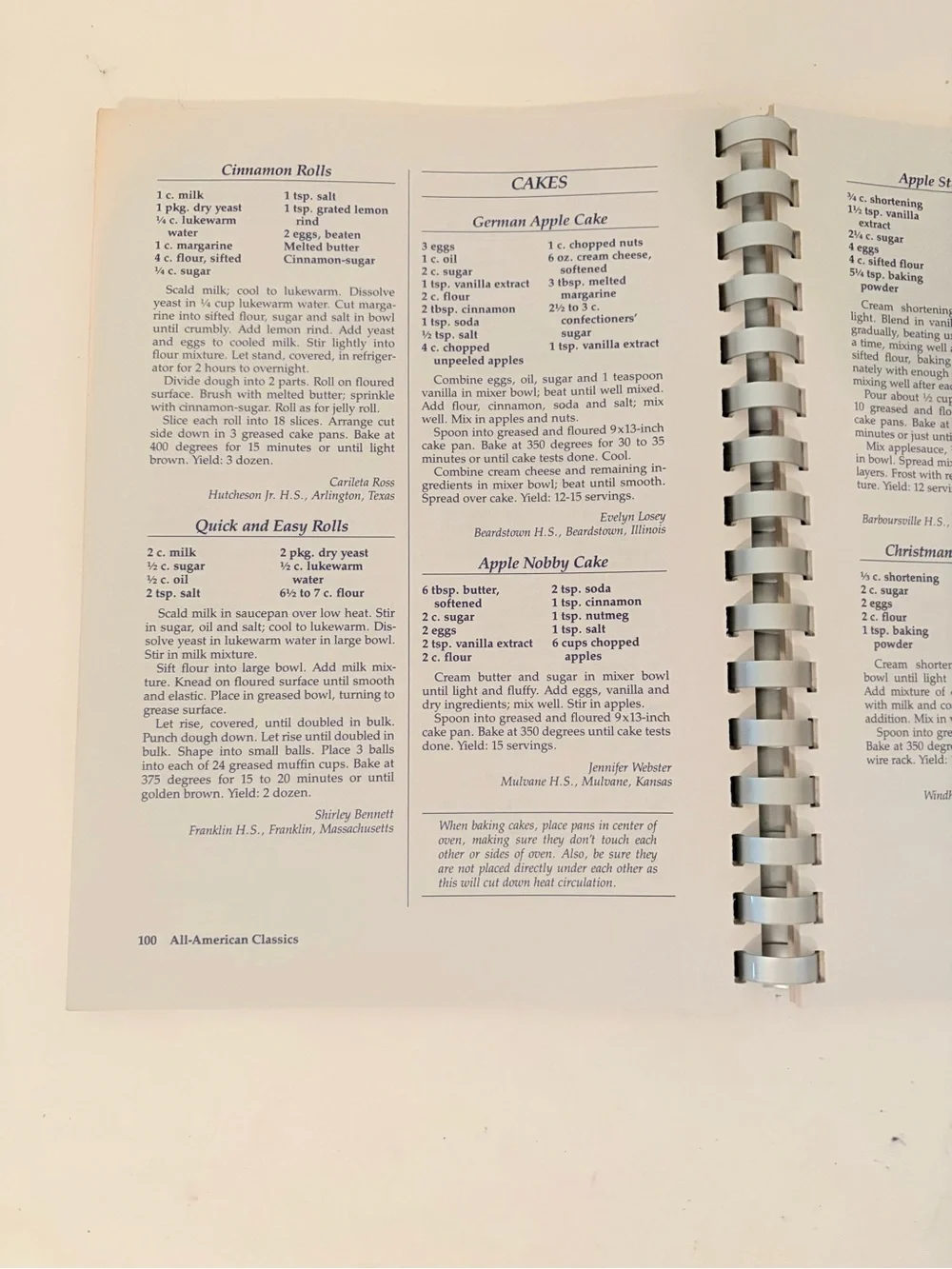 1988 Silver Anniversary Cookbook Favorite Recipes from Home Economics Teachers